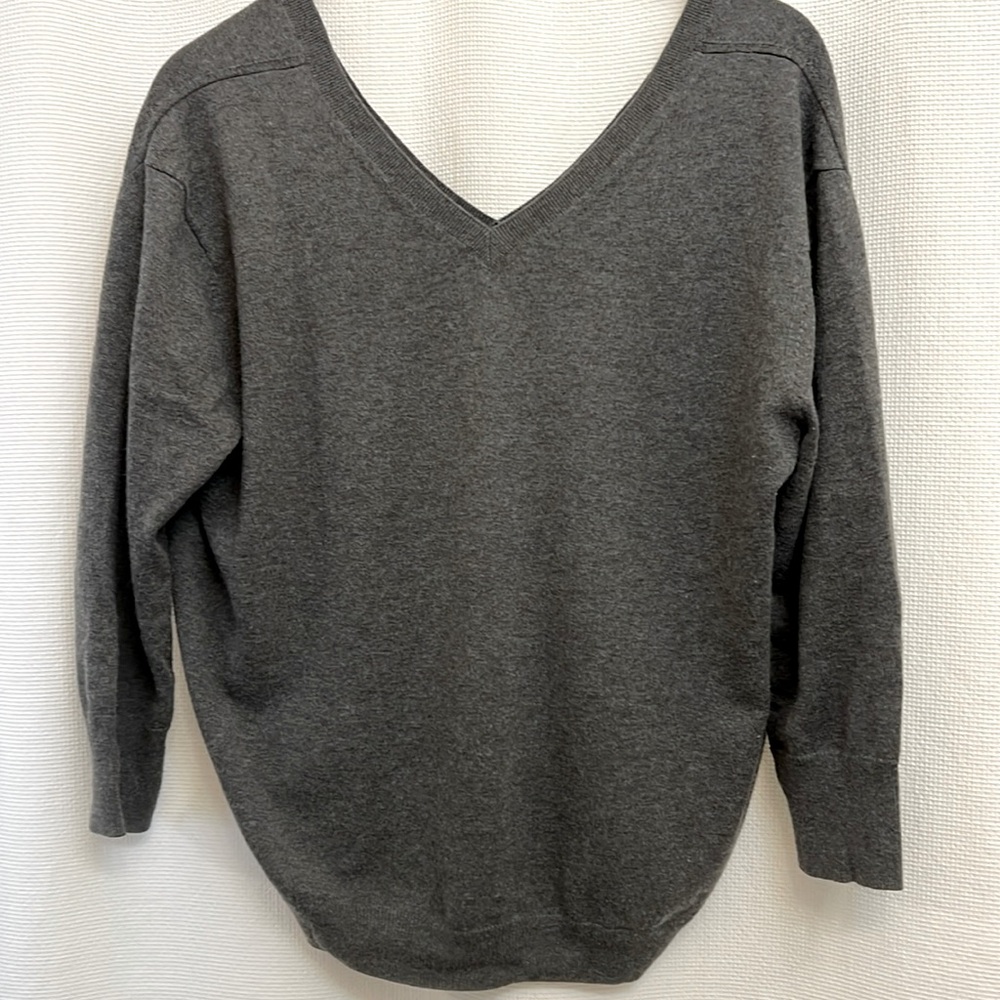 Isabel Marant Charcoal Grey V-Neck Sweater (Size 42)
